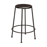 Industrial Style Black Metal Bar Stool
