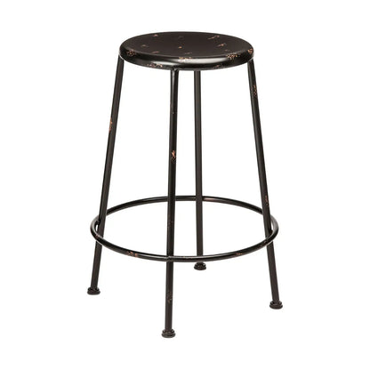 Industrial Style Black Metal Bar Stool