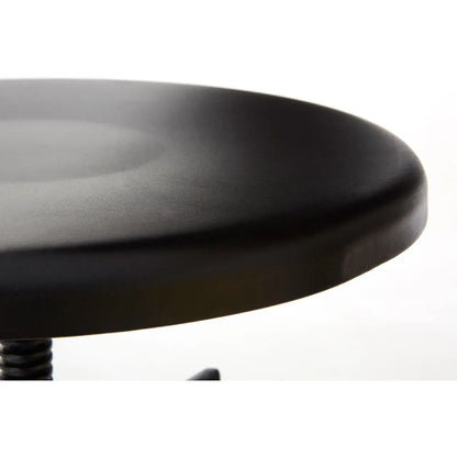 Height Adjustable Black Powder Coated Metal Seat Industrial Style Bar Stool
