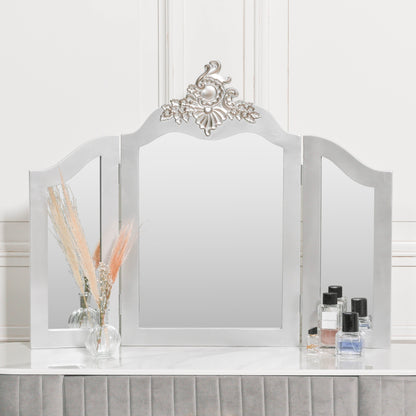 Antique Silver Vanity Mirror