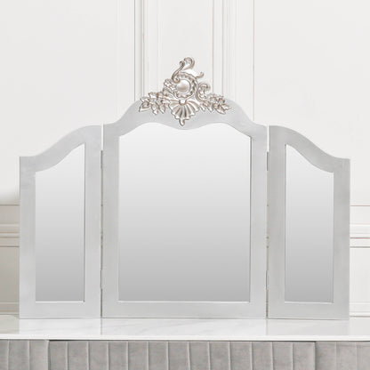 Antique Silver Vanity Mirror