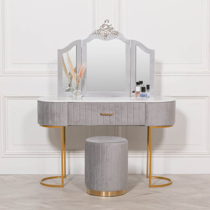 Antique Silver Vanity Mirror
